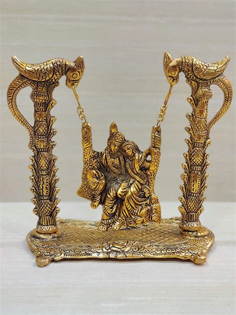 Amazon Giftnagri Golden Oxidized Inches Jhula Radha Krishna On