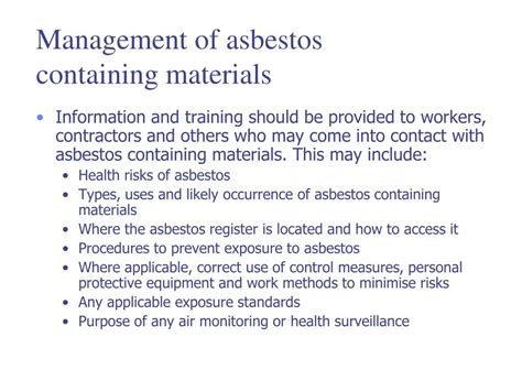 Ppt W504 Management Of Asbestos Containing Materials Powerpoint