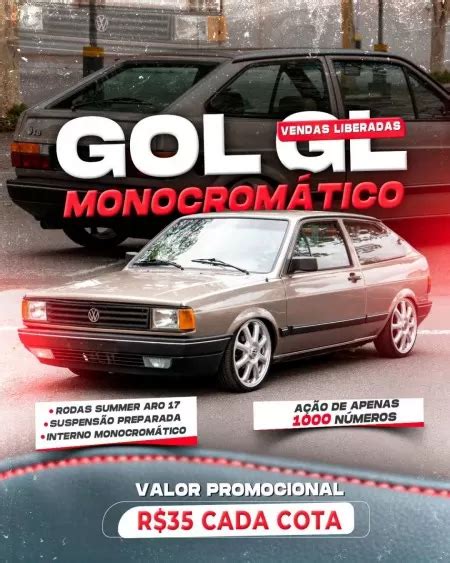 Stock Clássicos GOL GL MONOCROM TICO VOC ESCOLHE SEUS N MEROS