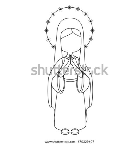 Virgin Mary Icon Stock Vector Royalty Free 670329607 Shutterstock