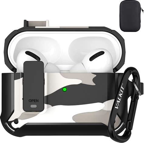 Valkit For Airpods Pro Case Cover For Men With Lock Military Armor Series Full Body