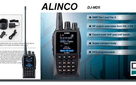 Dj Md X Eg Alinco Walkie Dual Band Vhf Uhf Dmr Analog Gps