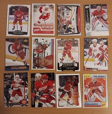 Detroit Red Wings Hockey Card Lot Steve Yzerman Sergei Fedorov Nick