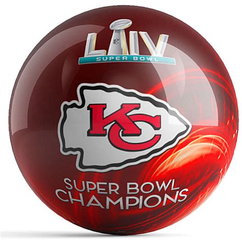 Super Bowl Liv Champion Kansas City Chiefs Bowling Ball Nfl Regulation Bowling Ball