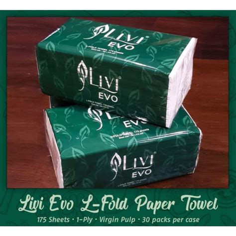 Livi Evo L Fold Paper Towel Tissue 1 Ply 175 Pulls Virgin Pulp HOTEL