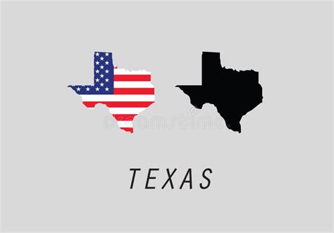 Texas Map Outline Vector Design Template Editable Stroke Stock Vector Illustration Of