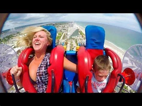 Slingshot Ride Fails - Guy Continuously Passes Out On Slingshot Ride ...