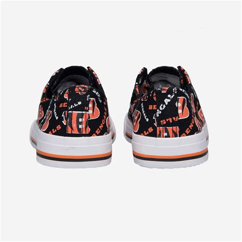 Cincinnati Bengals Womens Low Top Repeat Print Canvas Shoe Foco