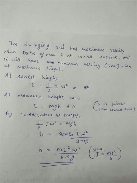 A Thin Uniform Rod Of Mass M Length Rotates Uniformly About A