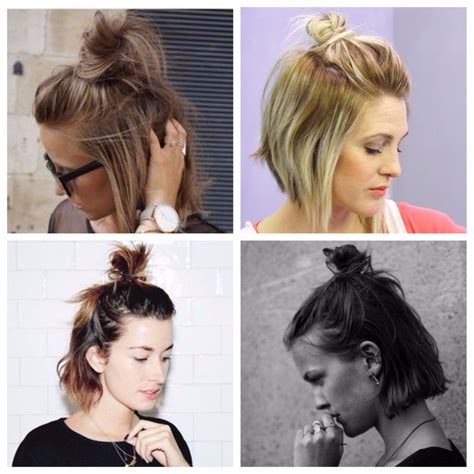 9 Stunning Top Knot Short Hair