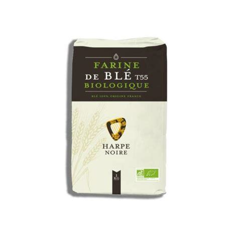 FARINE DE FROMENT T55 BIO 1kg HARPE NOIRE Harpe Noire Intermarché