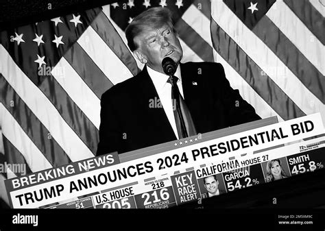 Una Captura De Pantalla De La Televisión Cnn De Donald Trump Anunciando