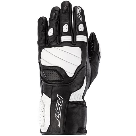 Rst Turbine Leather Riding Motorcycle Gloves Ce Approved White