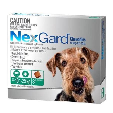 NexGard 3 Pack for Dogs 10-25 kgs | Online Pet Supplies Australia