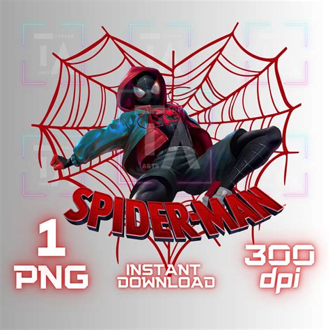 Miles Morales Png Transparent Image Printable Spiderman Digital File