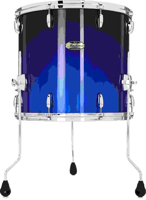 Pearl Masters Maple Pure Floor Tom 16 X 18 Inch Kobalt Blue Fade Metallic Sweetwater