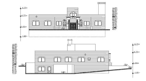 Elevation Residential Layout AutoCAD File - Cadbull