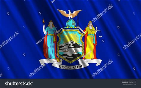 New York State Flag Stock Illustration 104561297 - Shutterstock