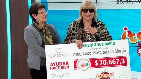 La Cooperadora del Hospital San Martín recibió 70 667 por el aporte de