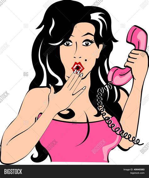 Lady On Phone Clip Art