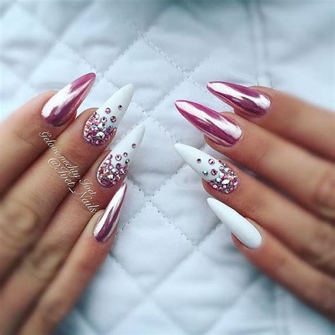 Pin by Rebk Aguilera on Uñas Metallic nail art Metallic nails Bling