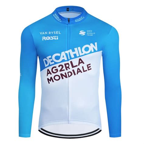 Maillot vélo hiver équipe pro Décathlon AG2R 2024 Tenuevelo