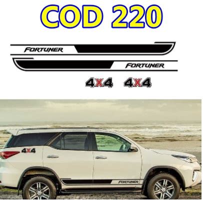 TOYOTA FORTUNER 4X4 SIDE BODY STICKER 4 Pcs Shopee Malaysia