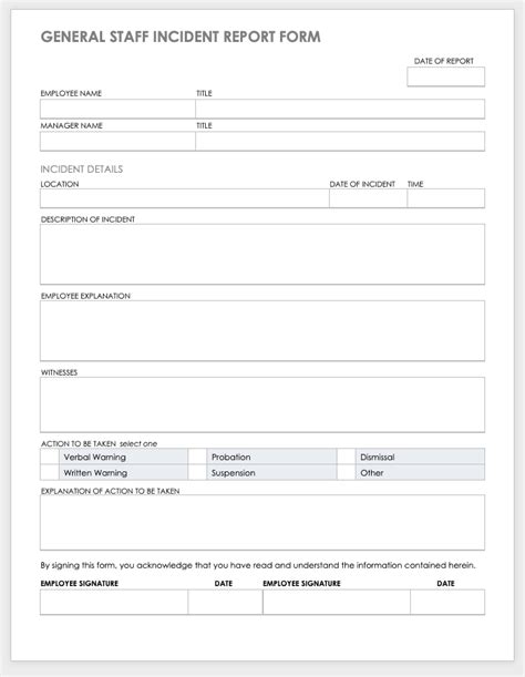 Free Workplace Accident Report Templates Smartsheet