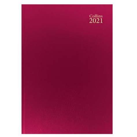 Collins Desk Diary Week To View A4 Red 2021 40 CD40R21 A4 Diaries