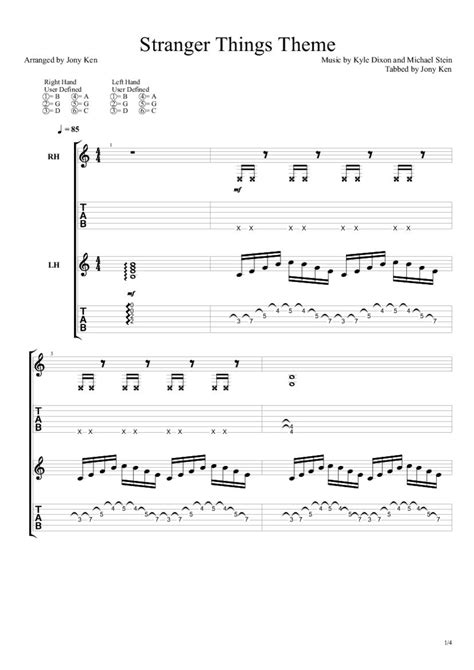 Stranger Things Main Theme - Percussive Fingerstyle Tab - Jony Ken