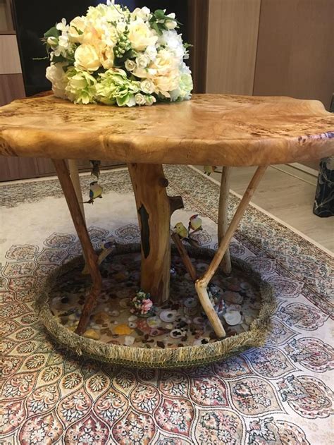 столик из слэба капового тополя | Rustic dining, Dining table, Rustic ...