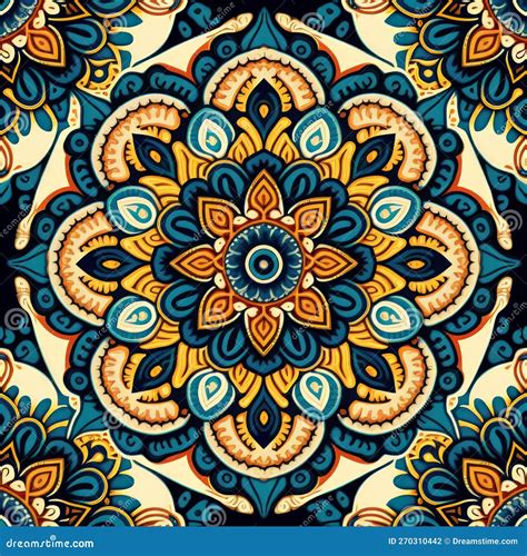 Boho Colorful Mandala Background Stock Illustration Illustration Of