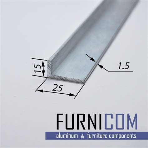 Уголок алюминиевый 25х15х1.5 / AS - Furnicom (Фурником)