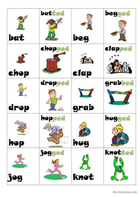 Simple Past Tense Playing Cards Warm English Esl Worksheets Pdf And Doc