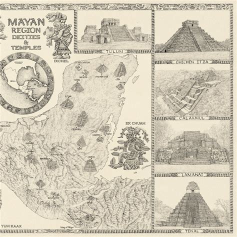 MAYA MAP - Mayan civilization map, artifacts and temples. – King of Maps