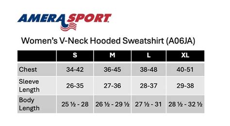 A Ja Sizing Chart Amerasport