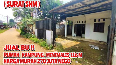 JUAL BU RUMAH KAMPUNG MINIMALIS 116 M² GARASI MUAT 2 MOBIL