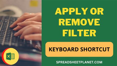 Apply Remove Filter In Excel Shortcut