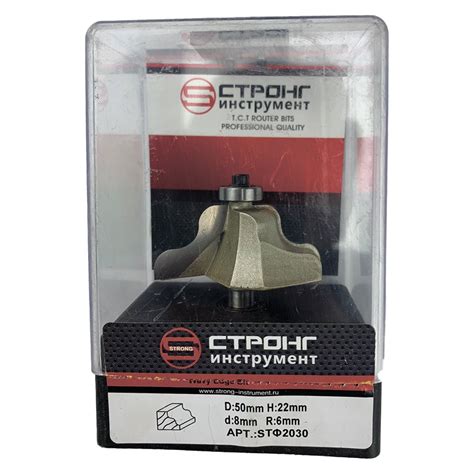 Фреза кромочная фигурная по дереву 50х22 мм, хв-к 8 мм, R6 Strong СТФ ...
