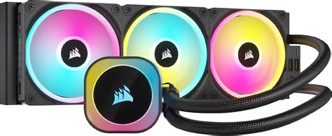 CORSAIR H100 RGB Liquid CPU Cooler - 240mm AIO - SP120 RGB ELITE Fan ...
