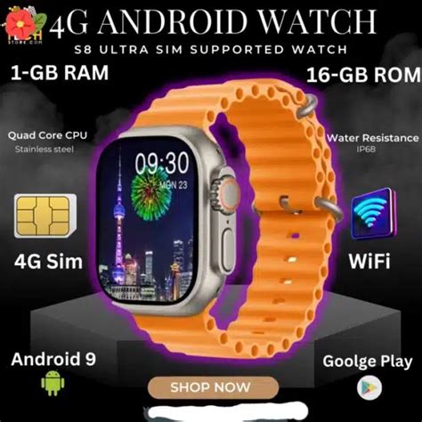 S8 Ultra 4G Sim Card Smart Watch Honeycomb Edition 1GB 16GB Android