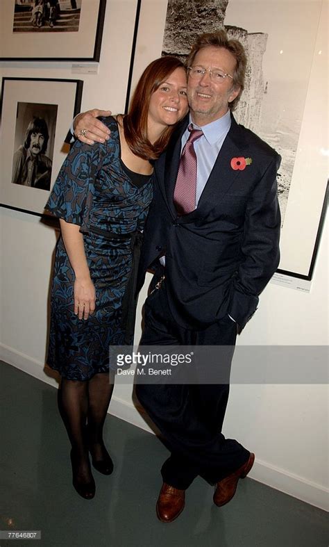 Sir Eric Clapton with wife Melia McEnery attend a private view of ...