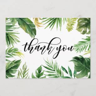 Tropical Thank You Cards - Greeting & Photo Cards | Zazzle