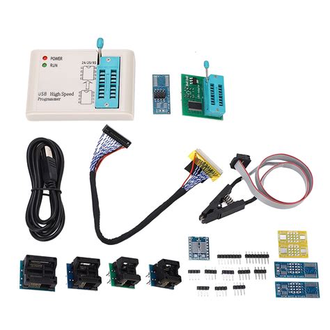 Flash Programmer With 12 Adapters High Speed SPI BIOS Chip USB