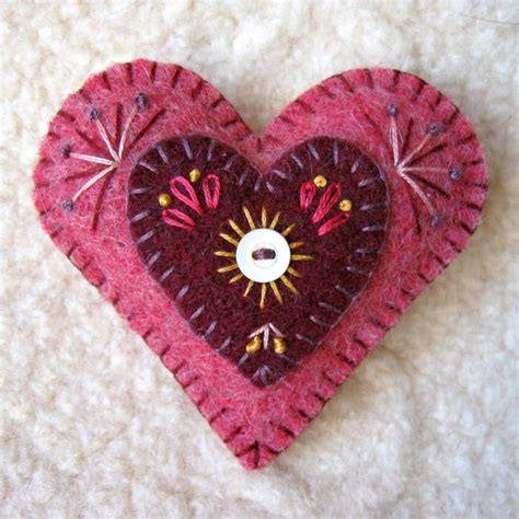 Heart Felt Valentines Felt Hearts Crafts Felt Ornaments Felt