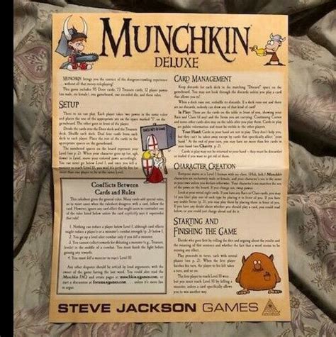 Munchkin Deluxe Board Game Steve Jackson Games Complete