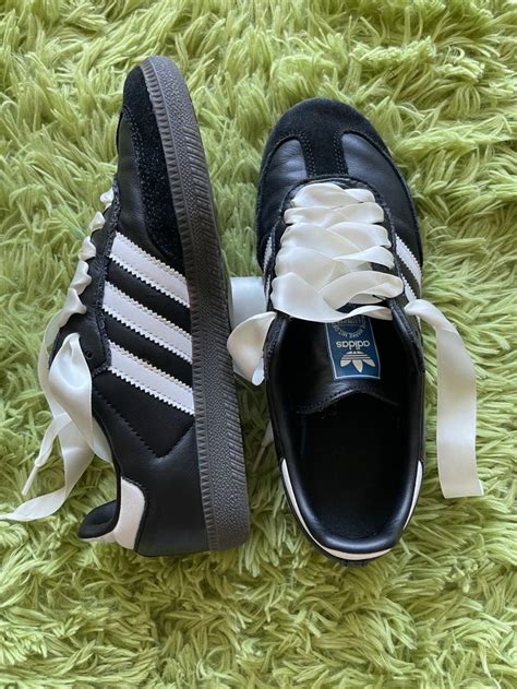 White Ribbon Laces Samba In Samba Shoes Outfit Shoes Adidas