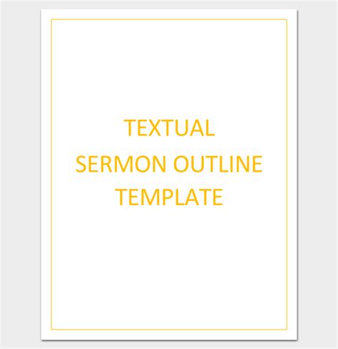 Sermon Outline Template 12 For Word And Pdf Format