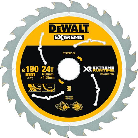 Dewalt Lame De Scie Circulaire Sans Fil Xr Runtime Disque Tranchant De