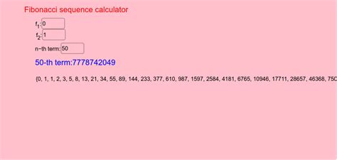 Fibonacci Sequence Calculator Geogebra